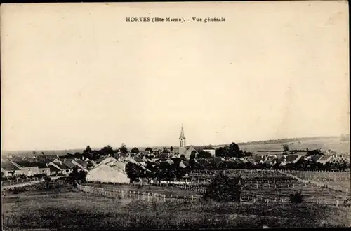 Ak Hortes Haute Marne, Gesamtansicht