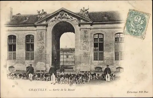 Ak Chantilly Oise, Sortie de la Meute