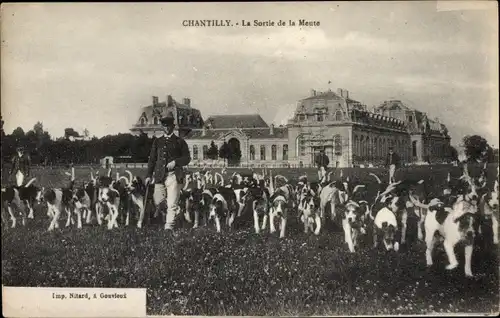 Ak Chantilly Oise, Sortie de la Meute
