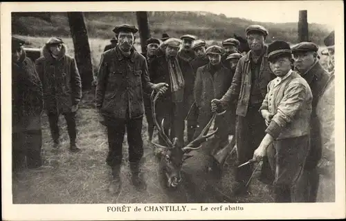 Ak Chantilly Oise, Der geschlachtete Hirsch