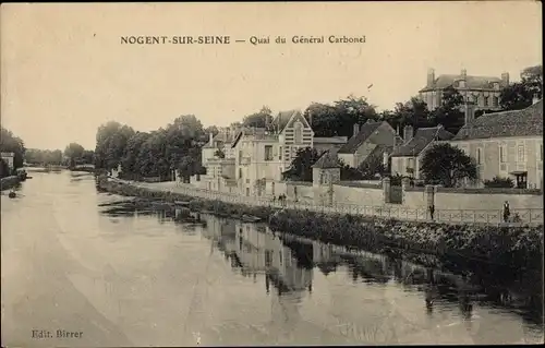 Ak Nogent-sur-Seine Aube, Quai du General Carbonel