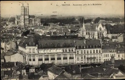 Ak Troyes-Aube, Panorama, aufgenommen von der Madeleine