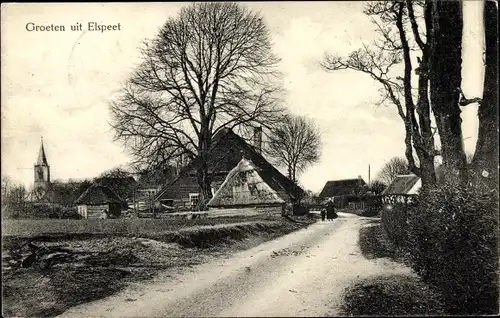Ak Elspeet Gelderland, Ortsansicht, Kirche