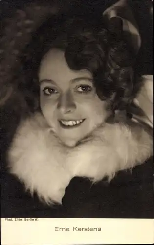 Ak Schauspielerin Erna Kerstens, Portrait, Autogramm