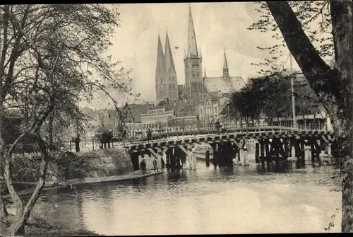 Ak Hansestadt Lübeck, Dankwartsbrücke