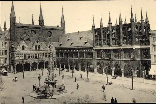 Ak Hansestadt Lübeck, Rathaus