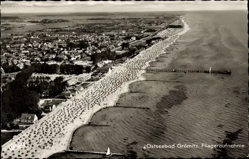 Ak Ostseebad Grömitz in Holstein, Fliegeraufnahme