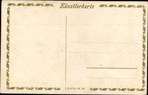 Künstler Ak Stillleben, Früchte, Apfel, Zwetschgen in einem Korb, Blüte