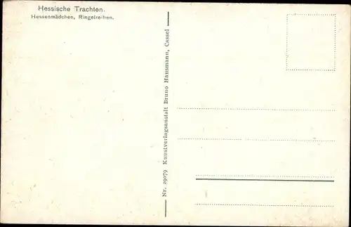 Ak Hessenmädchen in Tracht, Ringelreihen