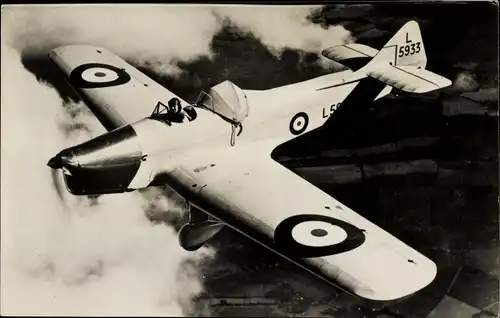 Ak Britisches Militärflugzeug, Schulflugzeug Miles Magister, L 5933, Royal Air Force
