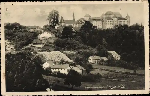 Ak Fürstenstein in Niederbayern, Teilansicht, Schloss