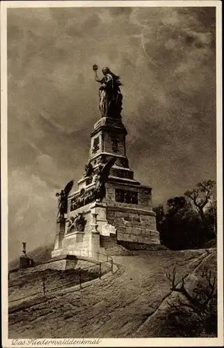 Ak Rüdesheim am Rhein, Niederwald Nationaldenkmal