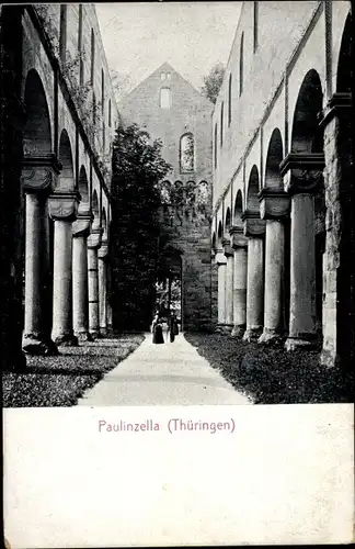 Ak Paulinzella Königsee in Thüringen, Klosterruine