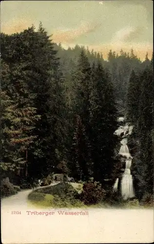Ak Triberg im badischen Schwarzwald, Triberger Wasserfall