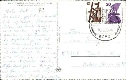 Ak Königstein im Taunus, Ruine, Burg