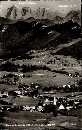Ak Pfronten im Allgäu, Panorama, Falkenstein, Zugspitze