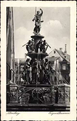 Ak Nürnberg in Mittelfranken, Tugendbrunnen