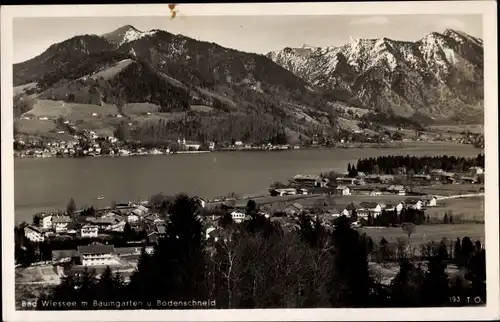 Ak Bad Wiessee in Oberbayern, Panorama, Baumgarten, Bodenschneid