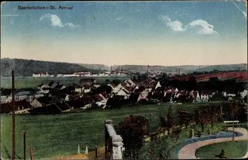 Ak St. Arnual Saarbrücken im Saarland, Gesamtansicht