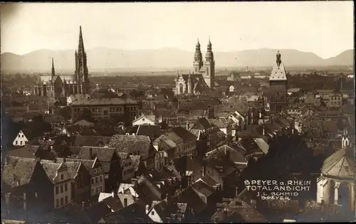 Foto Ak Speyer am Rhein, Gesamtansicht