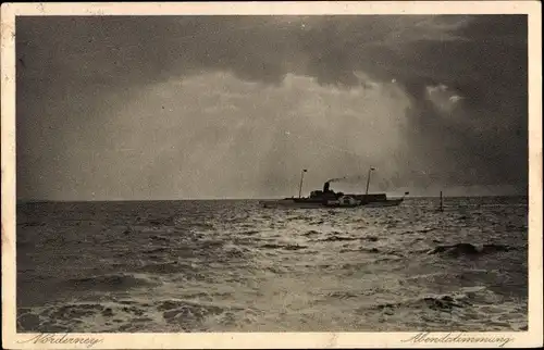 Ak Nordseebad Norderney Ostfriesland, Abendstimmung