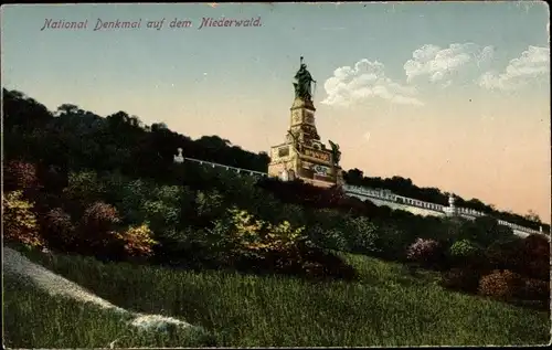 Ak Rüdesheim am Rhein, Niederwald Nationaldenkmal