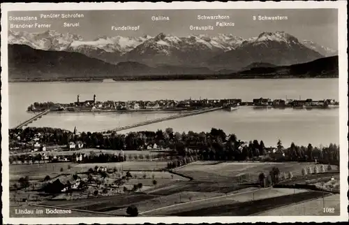 Ak Lindau am Bodensee Schwaben, Gesamtansicht