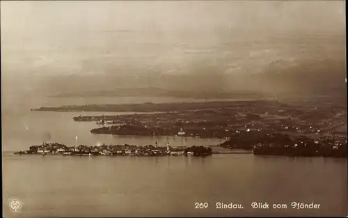 Ak Lindau am Bodensee Schwaben, Blick vom Pfänder