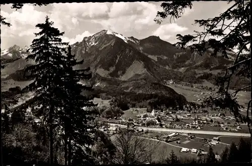 Ak Marquartstein im Chiemgau Oberbayern, Gesamtansicht mit Hochplatte