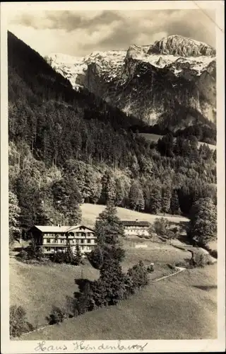 Ak Berchtesgaden Oberbayern, Pension Haus Hindenburg