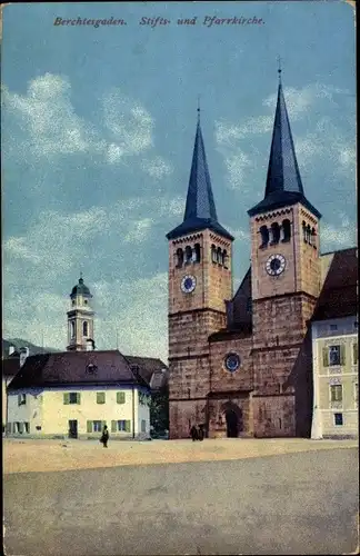 Ak Berchtesgaden, Stifts- und Pfarrkirche, Purger 13547