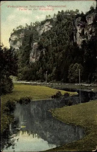 Ak Wiesenttal Fränkische Schweiz,  an der Riesenburg