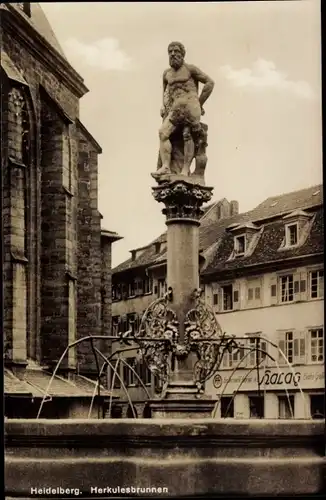 Ak Heidelberg am Neckar, Herkulesbrunnen