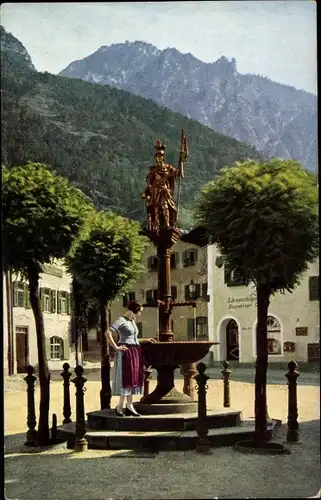 Ak Bad Reichenhall in Oberbayern, Florianibrunnen