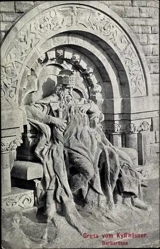 Ak Steinthaleben Kyffhäuserland in Thüringen, Kyffhäuser, Barbarosa