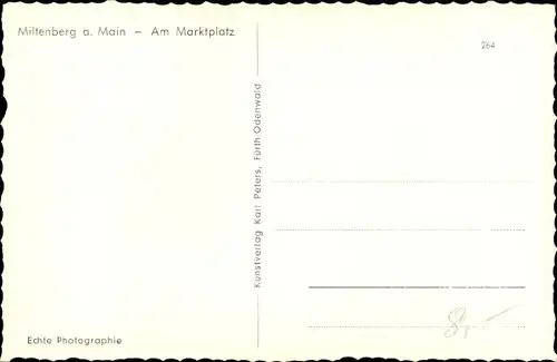 Ak Miltenberg am Main, Marktplatz, Fachwerkhäuser, Brunnen