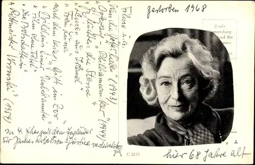 Ak Schauspielerin Irene von Meyendorff, Portrait, Ufa Film, Autogramm