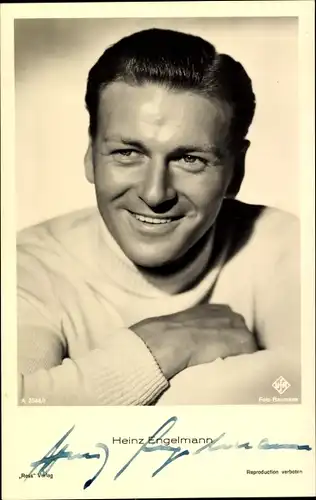 Ak Schauspieler Heinz Engelmann, Portrait, Autogramm