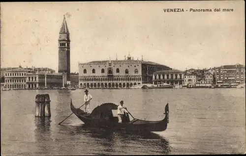 Ak Venezia Venedig Veneto, Panorama dal mare
