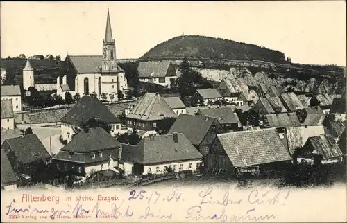 Ak Altenberg Erzgebirge, Blick auf den Ort