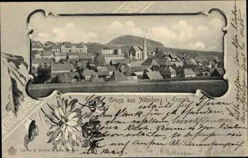 Passepartout Ak Altenberg im Erzgebirge, Panorama