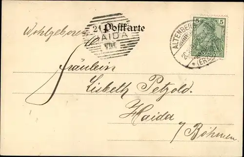 Passepartout Ak Altenberg im Erzgebirge, Panorama