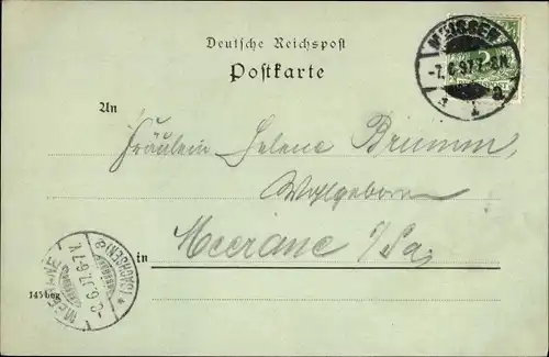 Mondschein Ak Meißen an der Elbe, Albrechtsburg bei Nacht