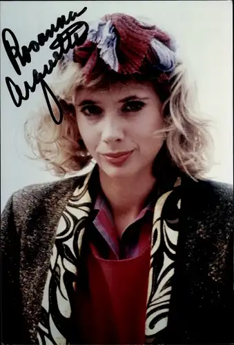 Foto Schauspielerin Rosanna Arquette, Portrait, Autogramm