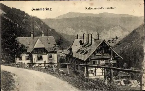Ak Semmering in Niederösterreich, Kaltwasser-Heilanstalt