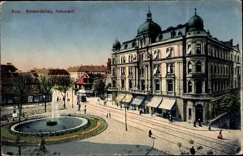 Ak Graz Steiermark, Bismarckplatz, Kaiserhof