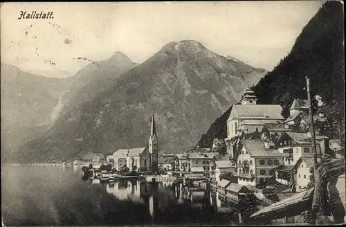 Ak Hallstatt im Salzkammergut Oberösterreich, Totalansicht