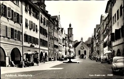 Ak Feldkirch in Vorarlberg, Marktplatz