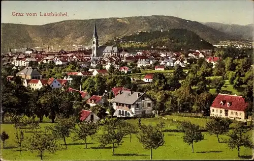 Ak Graz Steiermark, Totalansicht, Lustbüchel