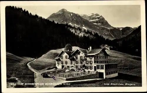 Ak Oberlech am Arlberg, Gasthof Mohnenfluh Schröcken mit Gebirge